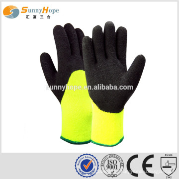 latex gloves 3/4 coated foam nitrile winter glove